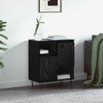 Bufet Stejar negru 60 x 35 x 70 cm Lemn compozit GartenMobel Dekor