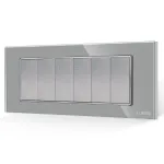 Intrerupator Mecanic 6 Posturi LUXION cu Rama din Sticla, Standard Italian, 6M SmartElectro IntelligentHouse