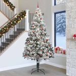 Brad de Crăciun cu lumini decorative cu coarde Alb 300 cm PVC GartenMobel Dekor