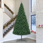 Brad de Crăciun cu lumini decorative cu coarde Verde 400 cm PVC GartenMobel Dekor