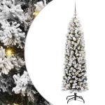 Brad de Crăciun artificial with LEDs Verde și alb 150 cm PVC GartenMobel Dekor