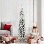 Brad de Crăciun artificial with LEDs Verde și alb 180 cm PVC GartenMobel Dekor