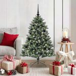 Brad de Crăciun artificial cu 150 LED Verde 85 x 85 x 120 cm GartenMobel Dekor