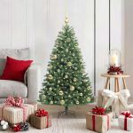 Brad de Crăciun artificial cu ramuri articulare Verde 120 cm GartenMobel Dekor