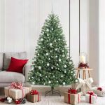 Brad de Crăciun artificial cu ramuri articulare Verde 180 cm GartenMobel Dekor