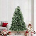 Brad de Crăciun artificial cu ramuri articulare Verde 210 cm GartenMobel Dekor