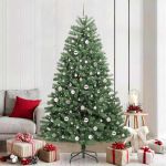 Brad de Crăciun artificial cu ramuri articulare Verde 210 cm GartenMobel Dekor