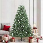 Brad de Crăciun artificial cu ramuri articulare Verde 210 cm GartenMobel Dekor
