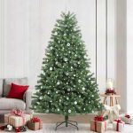 Brad de Crăciun artificial cu ramuri articulare Verde 240 cm GartenMobel Dekor