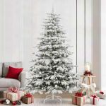 Brad de Crăciun artificial cu ramuri articulare Alb 240 cm GartenMobel Dekor