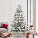 Brad de Crăciun artificial cu ramuri articulare Alb 240 cm GartenMobel Dekor