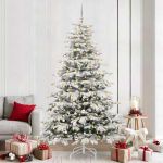 Brad de Crăciun artificial cu ramuri articulare Alb 240 cm GartenMobel Dekor