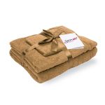Set prosoape bumbac Somnart, 600gsm, de fata 50x90 cm + de corp 70x140 + de maini 30x50 cm - bej Relax KipRoom