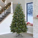 Brad de Crăciun artificial Verde 270 cm PVC și Metal GartenMobel Dekor