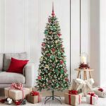 Brad de Crăciun artificial cu 300 LED Verde 76 x 76 x 150 cm GartenMobel Dekor