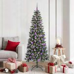 Brad de Crăciun artificial cu 300 LED Verde 76 x 76 x 150 cm GartenMobel Dekor