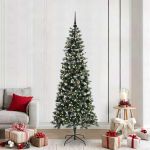 Brad de Crăciun artificial cu 300 LED Verde 86 x 86 x 210 cm GartenMobel Dekor