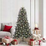 Brad de Crăciun artificial cu 300 LED Verde 99 x 99 x 180 cm GartenMobel Dekor