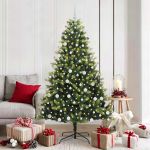 Brad de Crăciun Artificial Îndoit cu 300 LED-uri Verde 180 cm GartenMobel Dekor