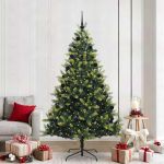 Brad de Crăciun artificial cu ramuri articulabile, 300 LED-uri GartenMobel Dekor