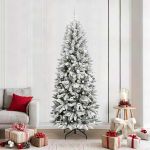 Brad de Crăciun artificial cu 300 LED Alb 78 x 78 x 210 cm GartenMobel Dekor