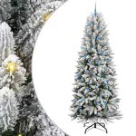Brad de Crăciun artificial cu 300 LED Alb 93 x 93 x 240 cm GartenMobel Dekor
