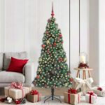 Brad de Crăciun artificial pre-luminat cu set de globuri 180 cm GartenMobel Dekor