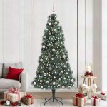 Pom de Crăciun artificial pre-luminat cu set de bile 240 cm GartenMobel Dekor