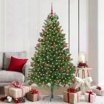 Brad de Crăciun cu 300 LED cu suport Verde 180 cm PE GartenMobel Dekor