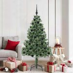 Brad de Crăciun cu 300 LED cu suport Verde 180 cm PVC GartenMobel Dekor