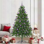Brad de Crăciun cu 300 LED cu suport Verde 210 cm PE GartenMobel Dekor