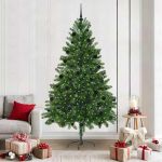 Brad de Crăciun cu 300 LED cu suport Verde 210 cm PE GartenMobel Dekor
