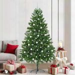 Brad de Crăciun cu 300 LED cu suport Verde 210 cm PE GartenMobel Dekor