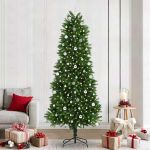 Brad de Crăciun cu 300 LED cu suport Verde 240 cm PE GartenMobel Dekor