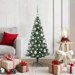 Pom de Crăciun artificial pre-iluminat cu 150 LED Verde 120 cm GartenMobel Dekor