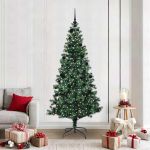 Pom de Crăciun artificial pre-iluminat cu 300 LED Verde 210 cm GartenMobel Dekor