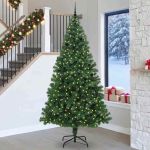 Brad de Crăciun artificial Verde 240 cm PVC și Oțel și Plastic GartenMobel Dekor