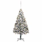Brad de Crăciun artificial cu 300 LED Verde 180 x 115 cm GartenMobel Dekor