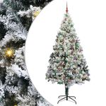 Brad de Crăciun artificial cu 300 LED Verde 240 x 150 cm GartenMobel Dekor