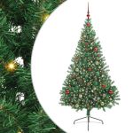 Pom de Crăciun artificial pre-iluminat Verde 180 cm PVC GartenMobel Dekor