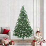 Pom de Crăciun artificial pre-iluminat Verde 240 cm PVC GartenMobel Dekor