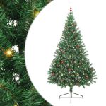 Pom de Crăciun artificial pre-iluminat Verde 240 cm PVC GartenMobel Dekor