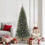 Brad de Crăciun artificial cu 300 LED Verde 180 cm PE și PVC GartenMobel Dekor