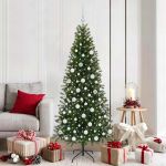 Brad de Crăciun artificial cu 300 LED Verde 180 cm PE și PVC GartenMobel Dekor