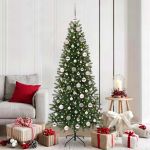 Brad de Crăciun artificial cu 300 LED Verde 180 cm PE și PVC GartenMobel Dekor