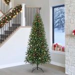 Brad de Crăciun artificial cu 300 LED Verde 240 cm PE și PVC GartenMobel Dekor
