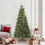 Brad de Crăciun artificial cu ramuri articulare Verde 210 cm GartenMobel Dekor