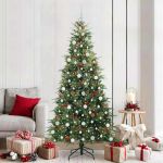 Brad de Crăciun artificial cu ramuri articulare Verde 210 cm GartenMobel Dekor