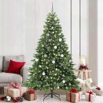 Brad de Crăciun artificial cu 300 LED Verde 210 cm PE și PVC GartenMobel Dekor