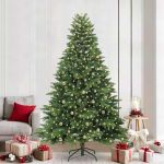 Brad de Crăciun artificial cu 300 LED Verde 240 cm PE și PVC GartenMobel Dekor
